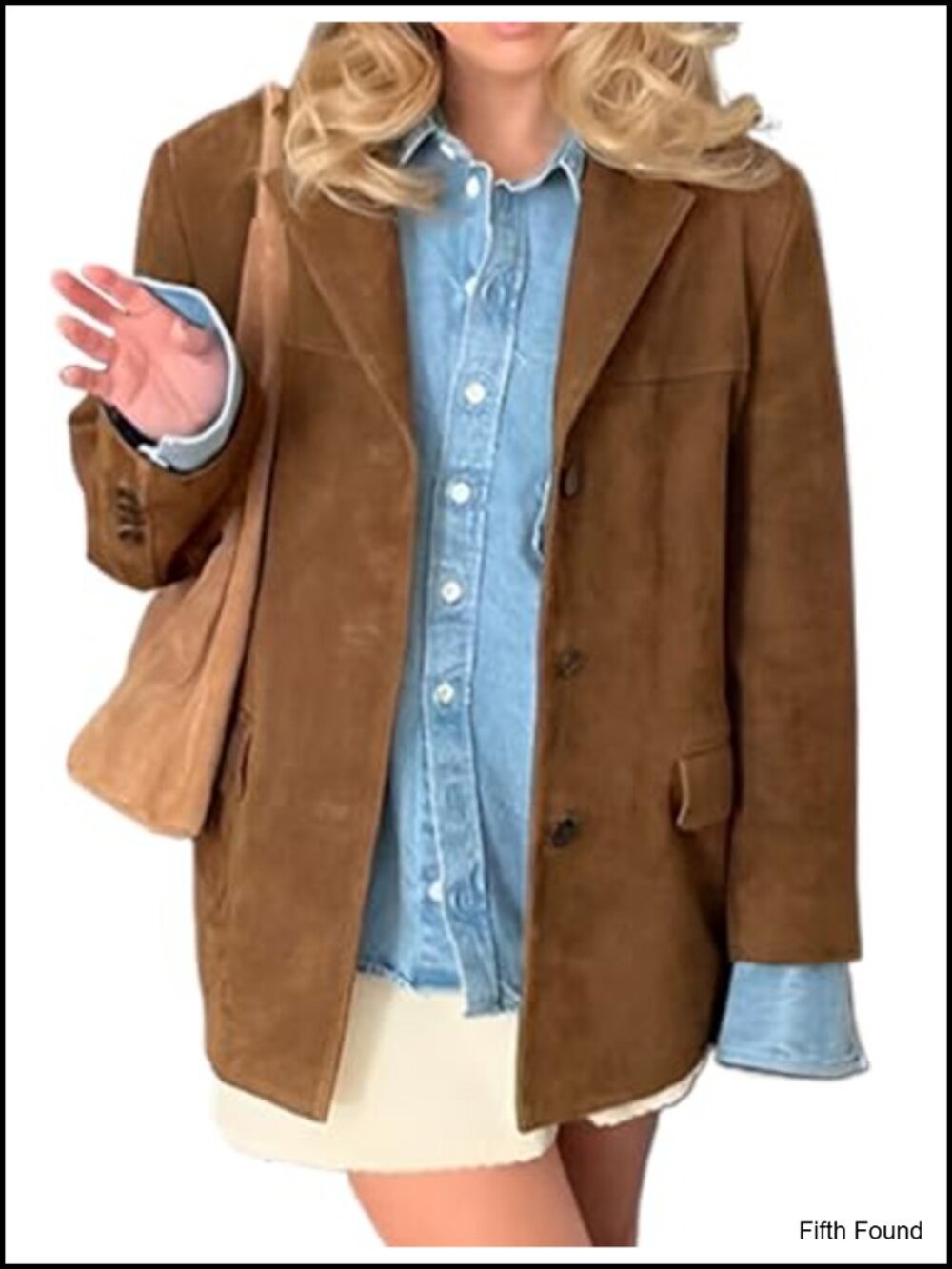 Oversized Faux Leather Blazer Jacket Notch Lapel Single Breasted Mid Thigh